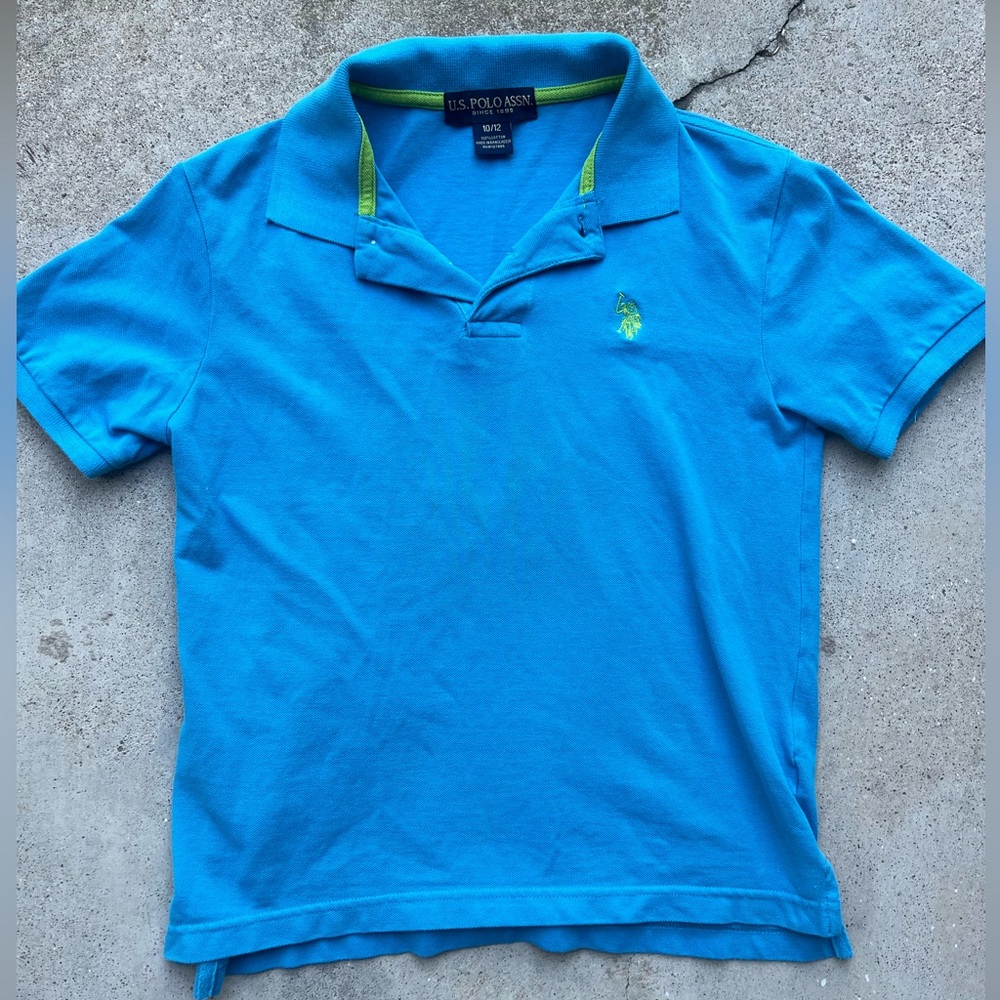 Blue and Green US Polo Assn. Baby tee Vintage